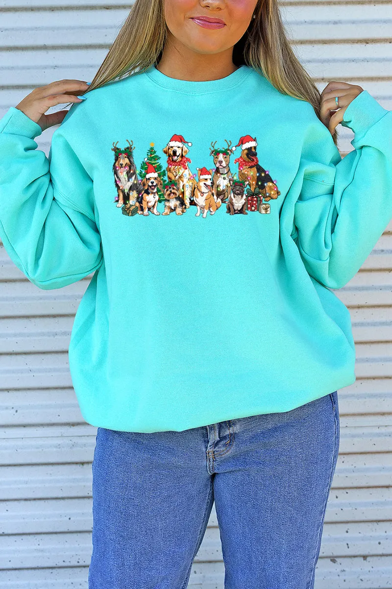 Barking Up The Christmas Tree Unisex NuBlend Crew Sweatshirt
