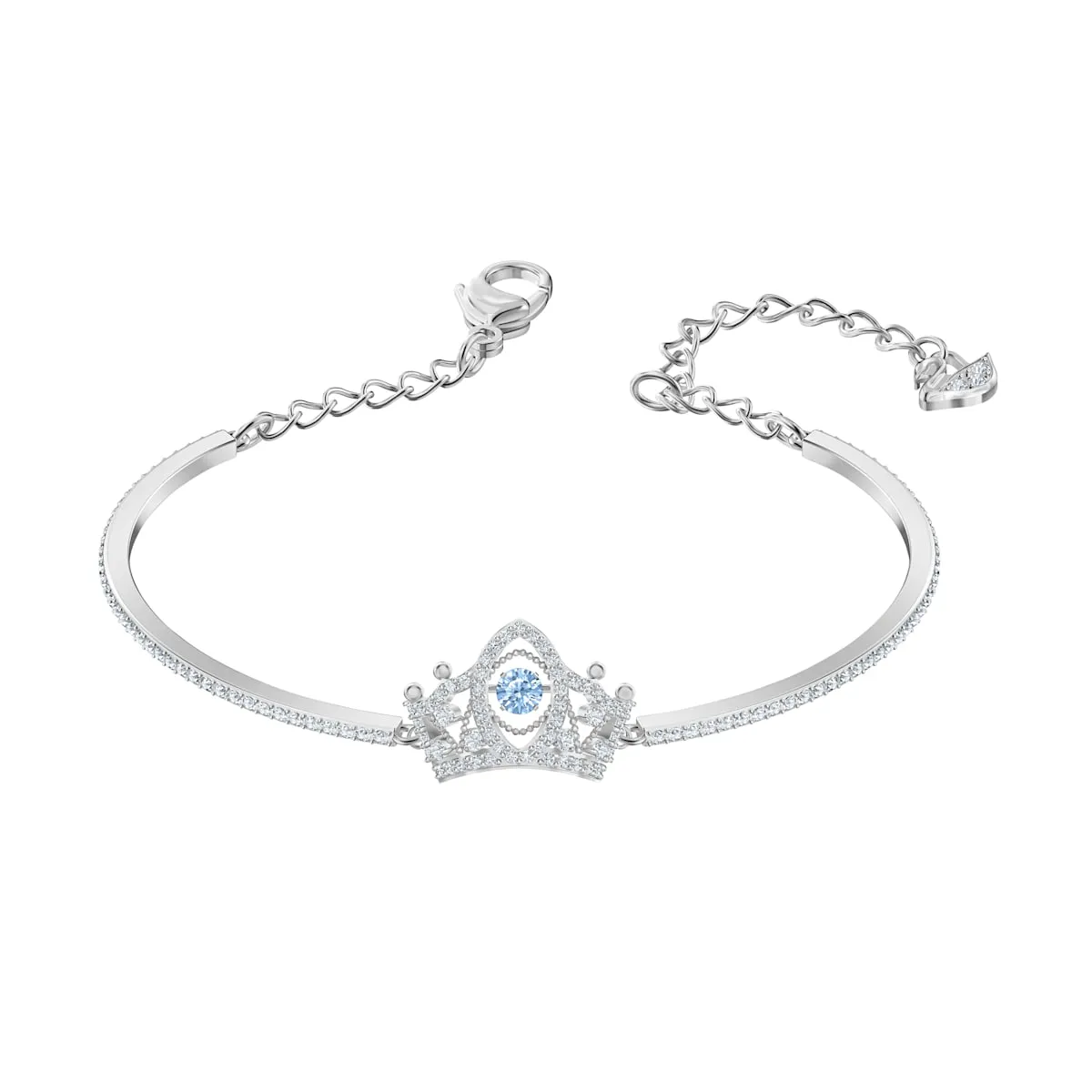 Bee A Queen Blue Rhodium Plated Bangle