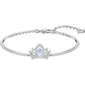 Bee A Queen Blue Rhodium Plated Bangle