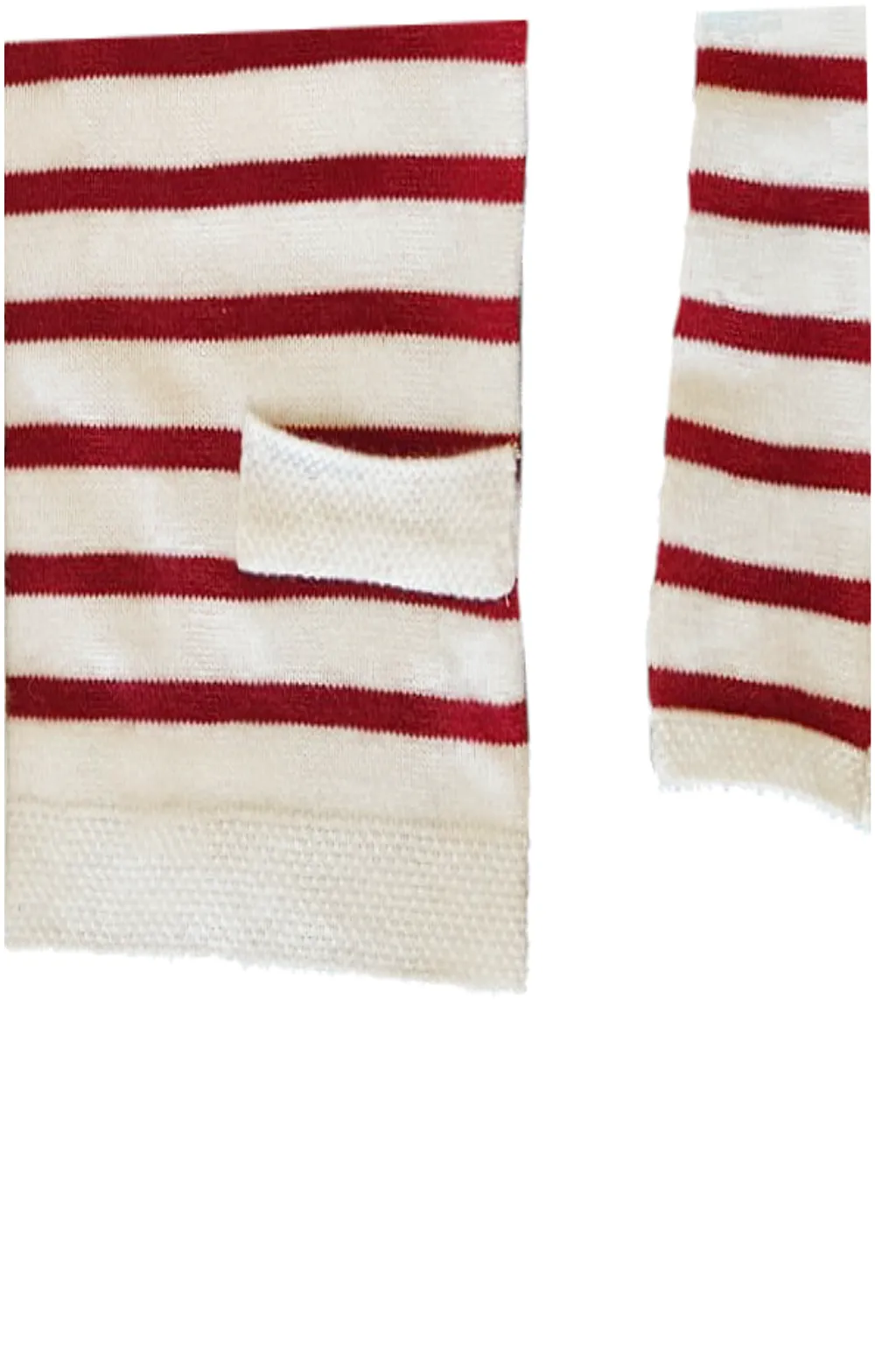 Beige & Red Stripes Cardigan