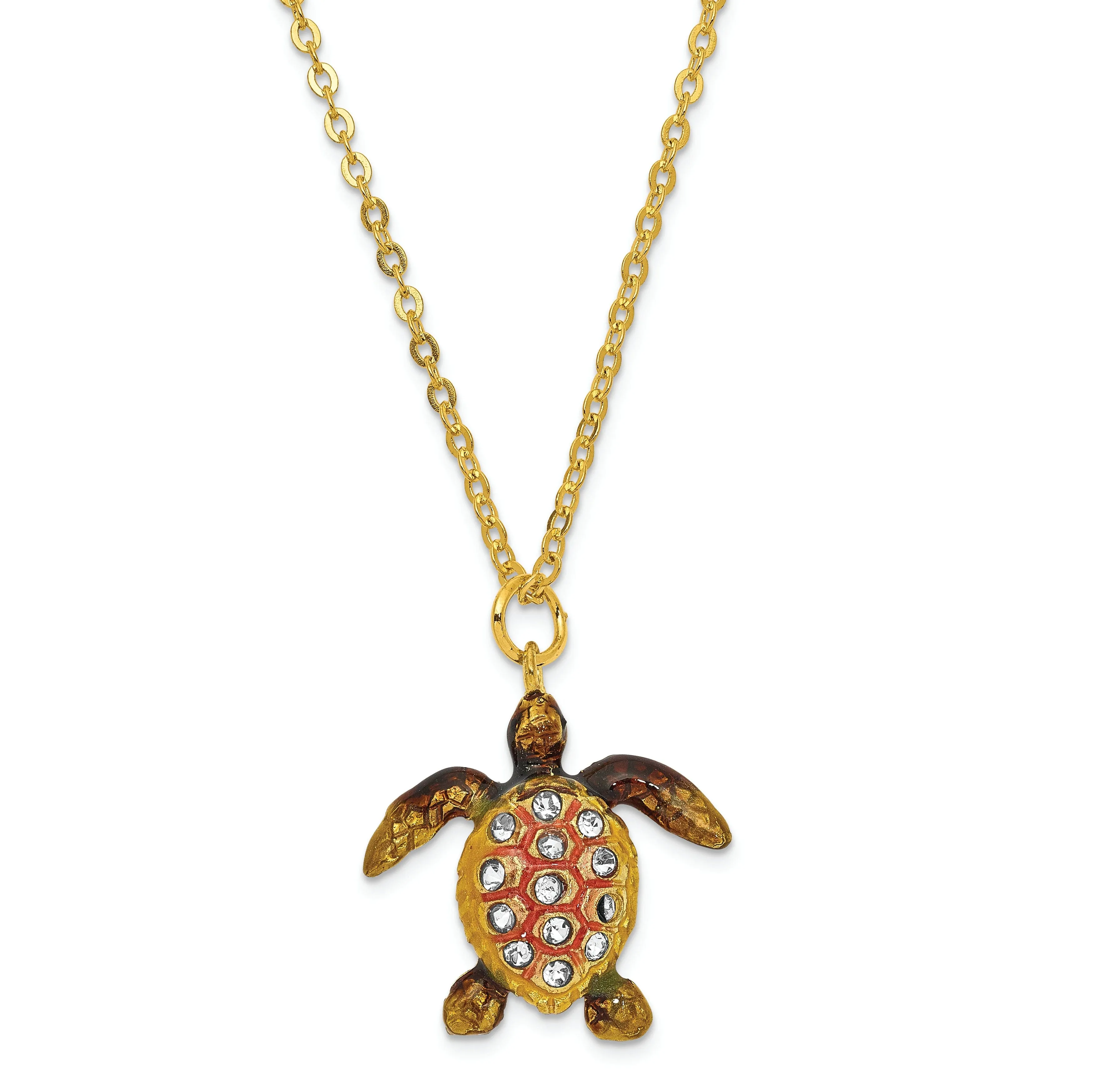 Bejeweled Multi Color PALM BEACH Loggerhead Sea Turtle Trinket Box
