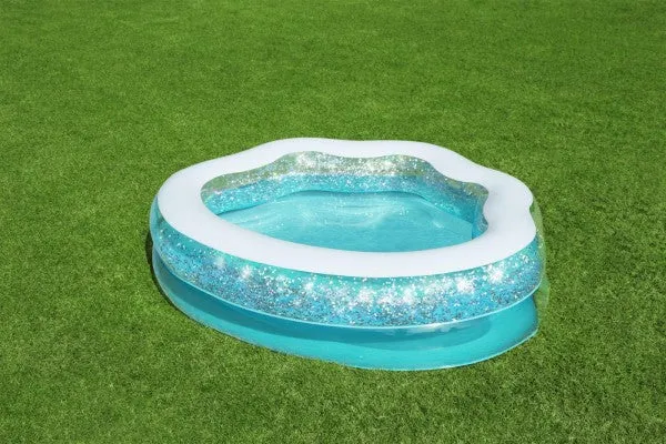 Bestway 59" X 50" X 17"/1.50M X 1.27M X 43CM Sparkle Shell Kiddie Pool (Contents:1 pool, repair patch)