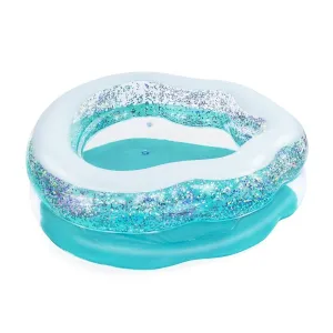 Bestway 59" X 50" X 17"/1.50M X 1.27M X 43CM Sparkle Shell Kiddie Pool (Contents:1 pool, repair patch)