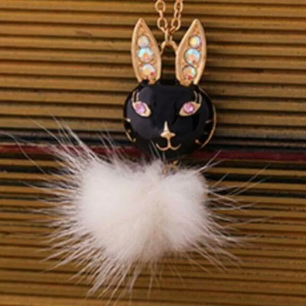 Betsey Johnson Rabbit Pendant Necklace