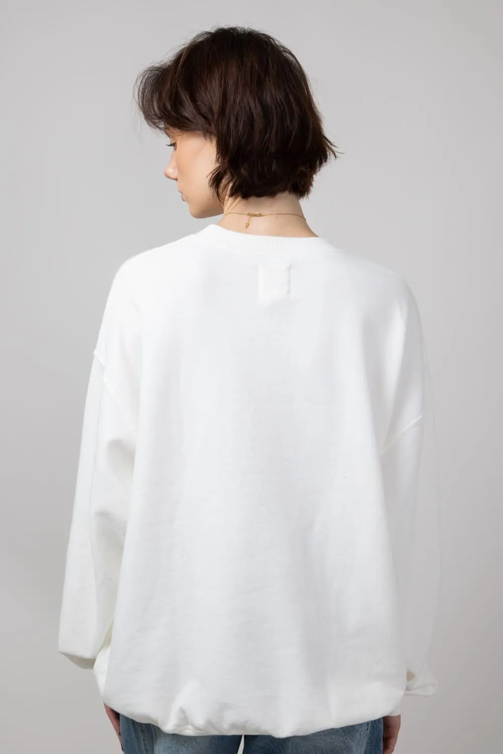 Billabong Ride In Oversized Fleece Sweatshirt for Women in White | ABJFT00281-WBB0