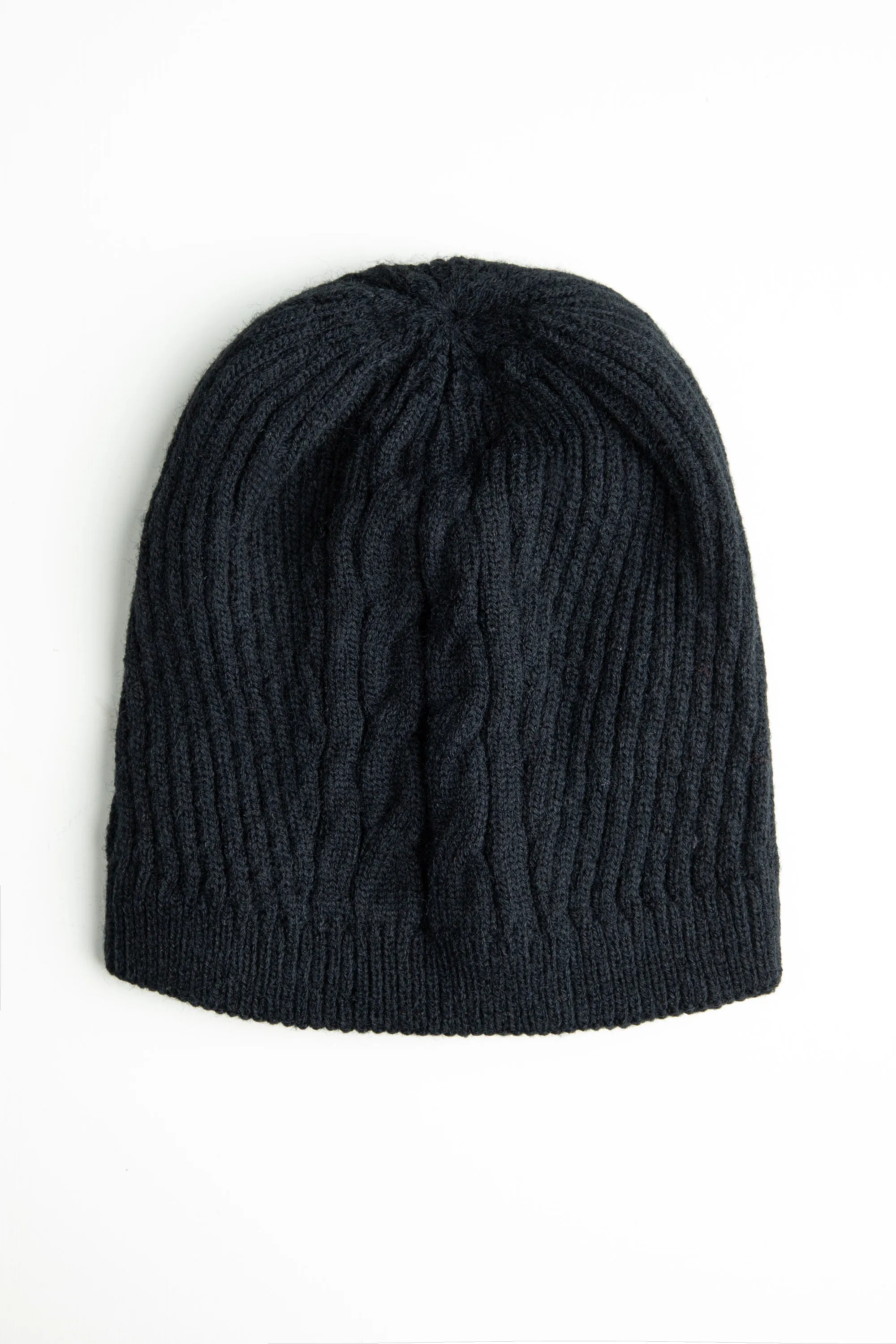 Black Merino Beanie