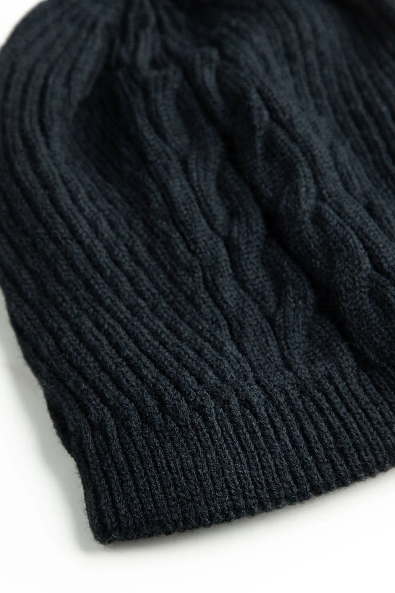 Black Merino Beanie
