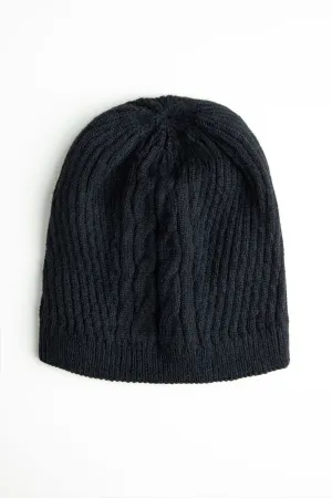 Black Merino Beanie