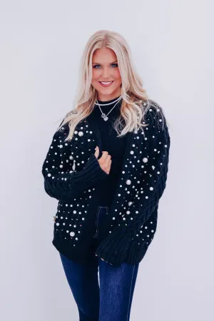 Blitzy Bling Beaded Cardigan - Black