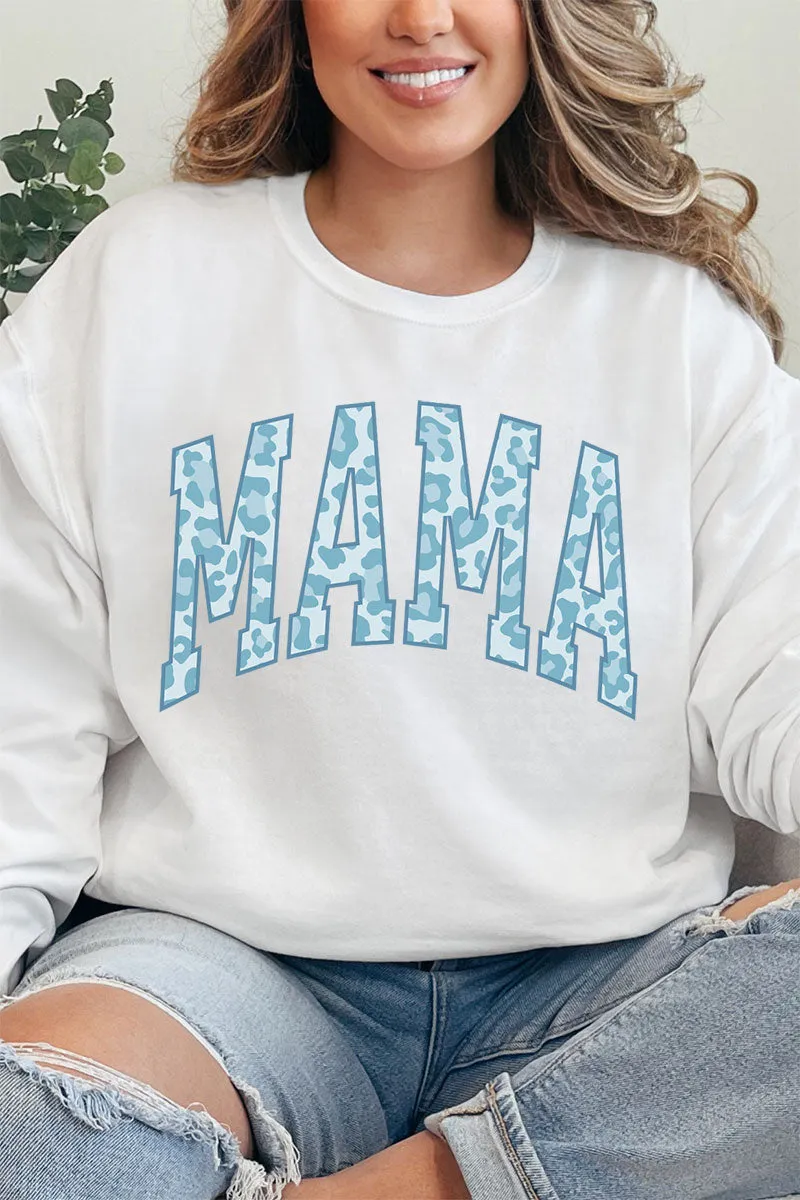 Blue Leopard Mama Unisex NuBlend Crew Sweatshirt