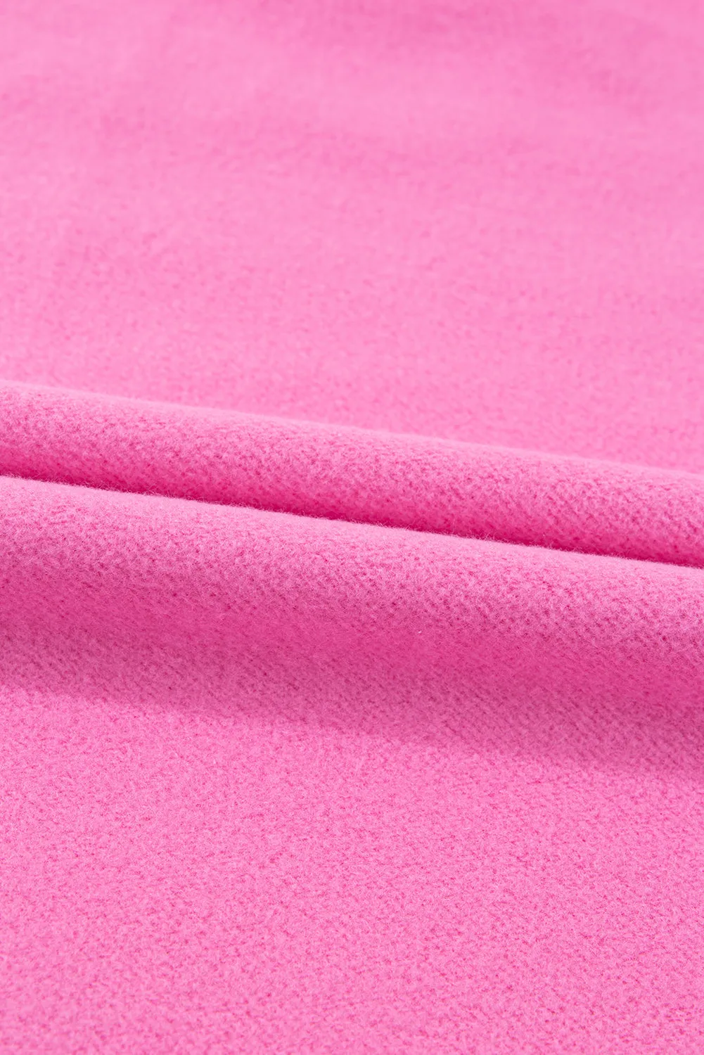 Bonbon Solid Fleece Lined Drop Shoulder High Low Sweatshirt