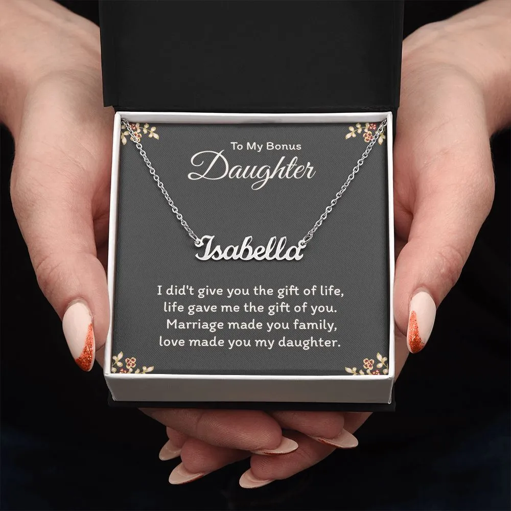 Bonus Daughter Gift-Personalized Name Necklace