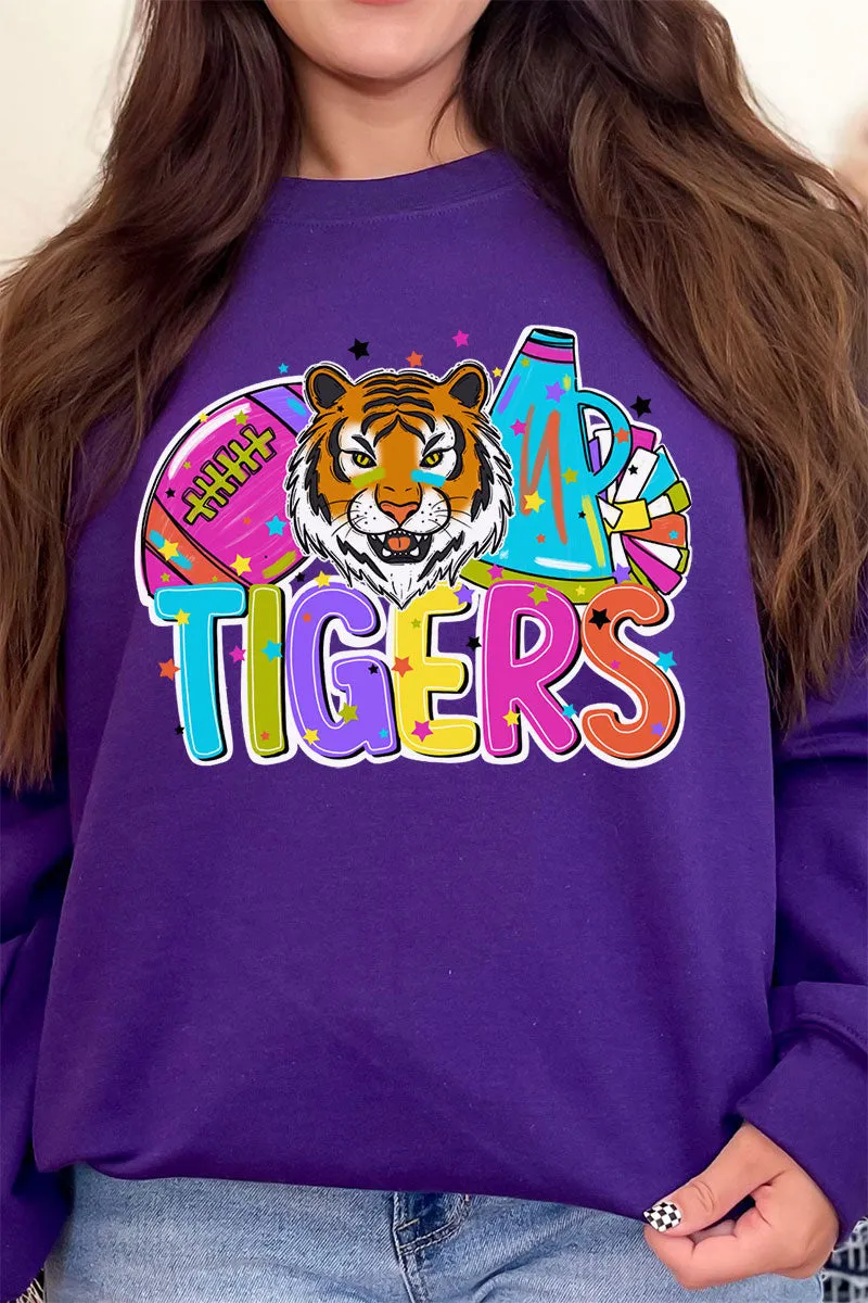 Bright Tigers Colorful Unisex NuBlend Crew Sweatshirt