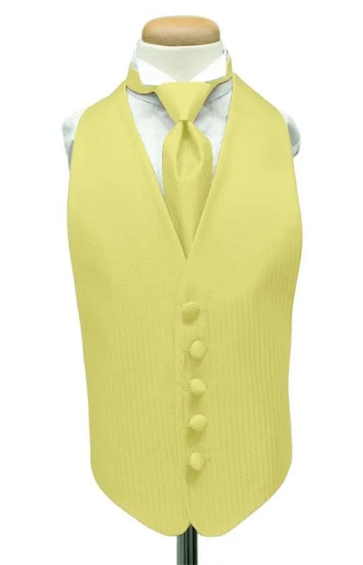 Buttercup Herringbone Kids Tuxedo Vest