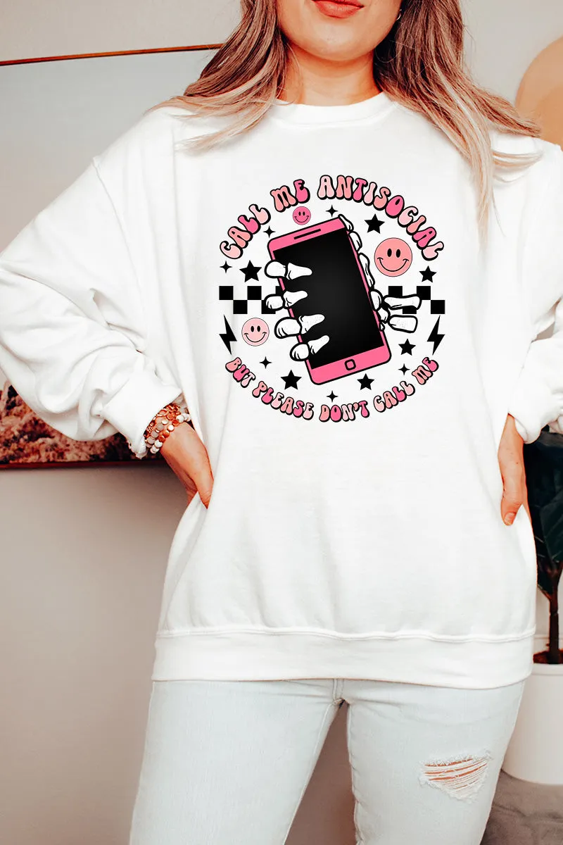 Call Me Anti-Social Unisex NuBlend Crew Sweatshirt