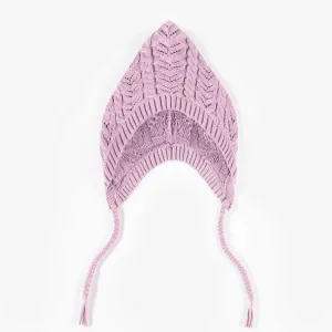 Chapeau de maille rose, naissance || Knitted pink hat, newborn