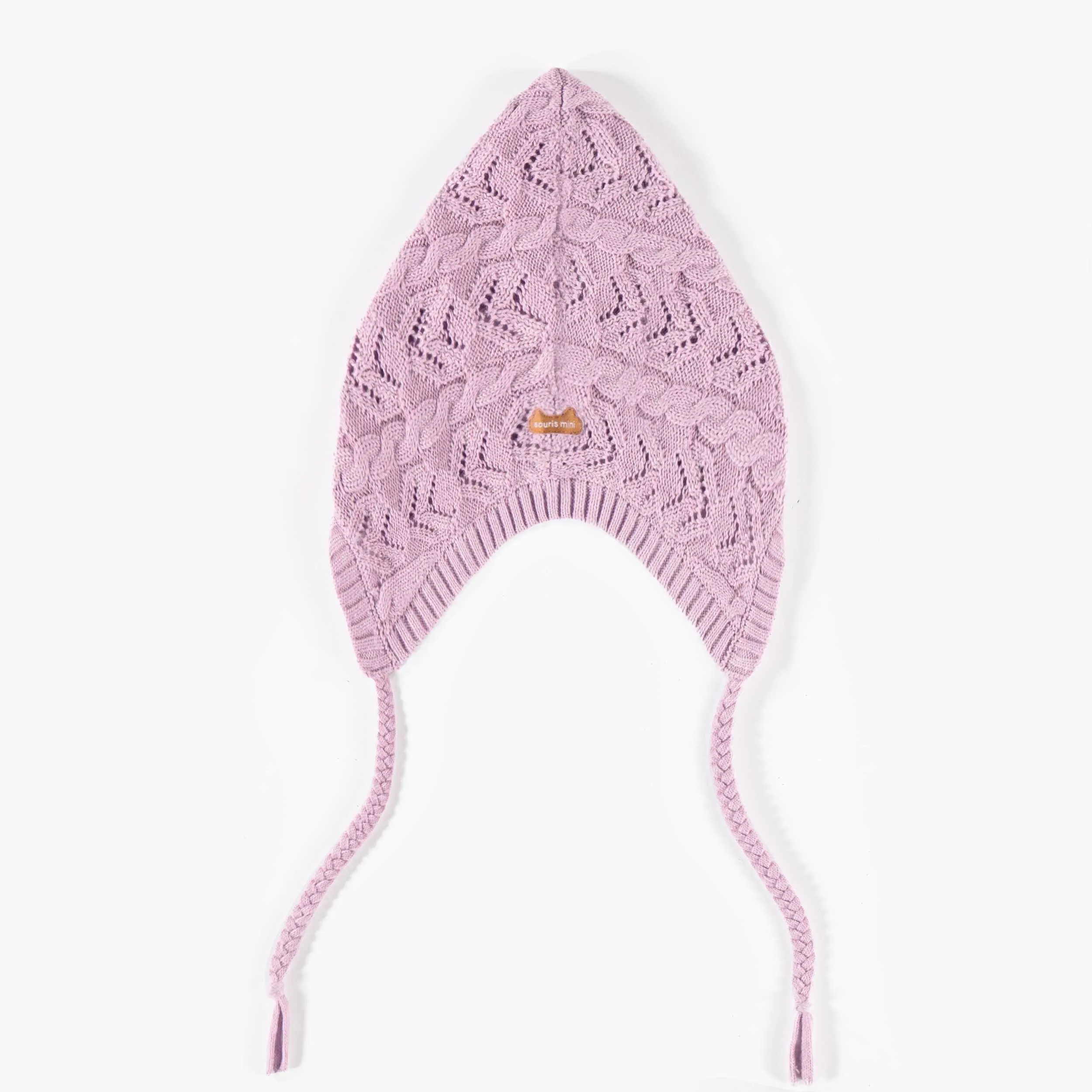 Chapeau de maille rose, naissance || Knitted pink hat, newborn