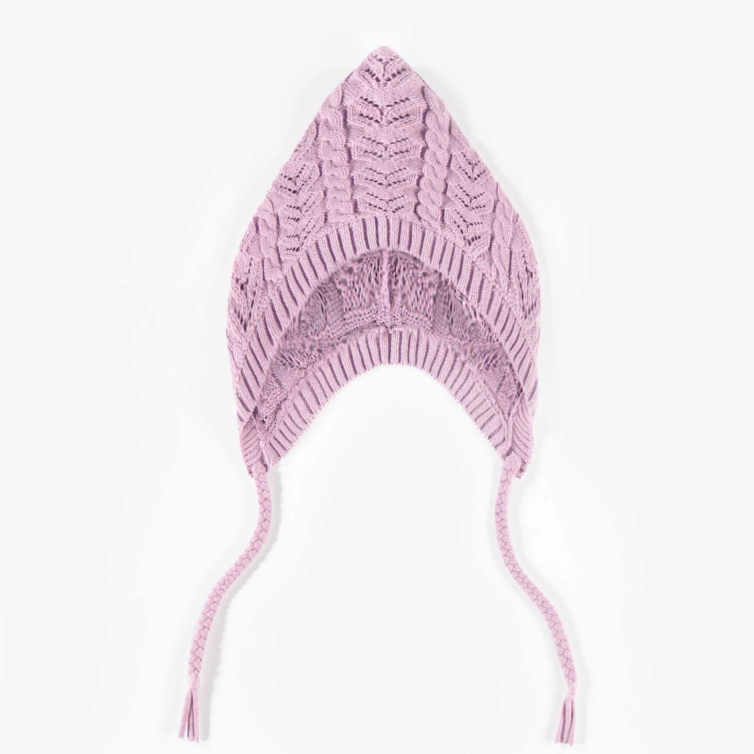 Chapeau de maille rose, naissance || Knitted pink hat, newborn