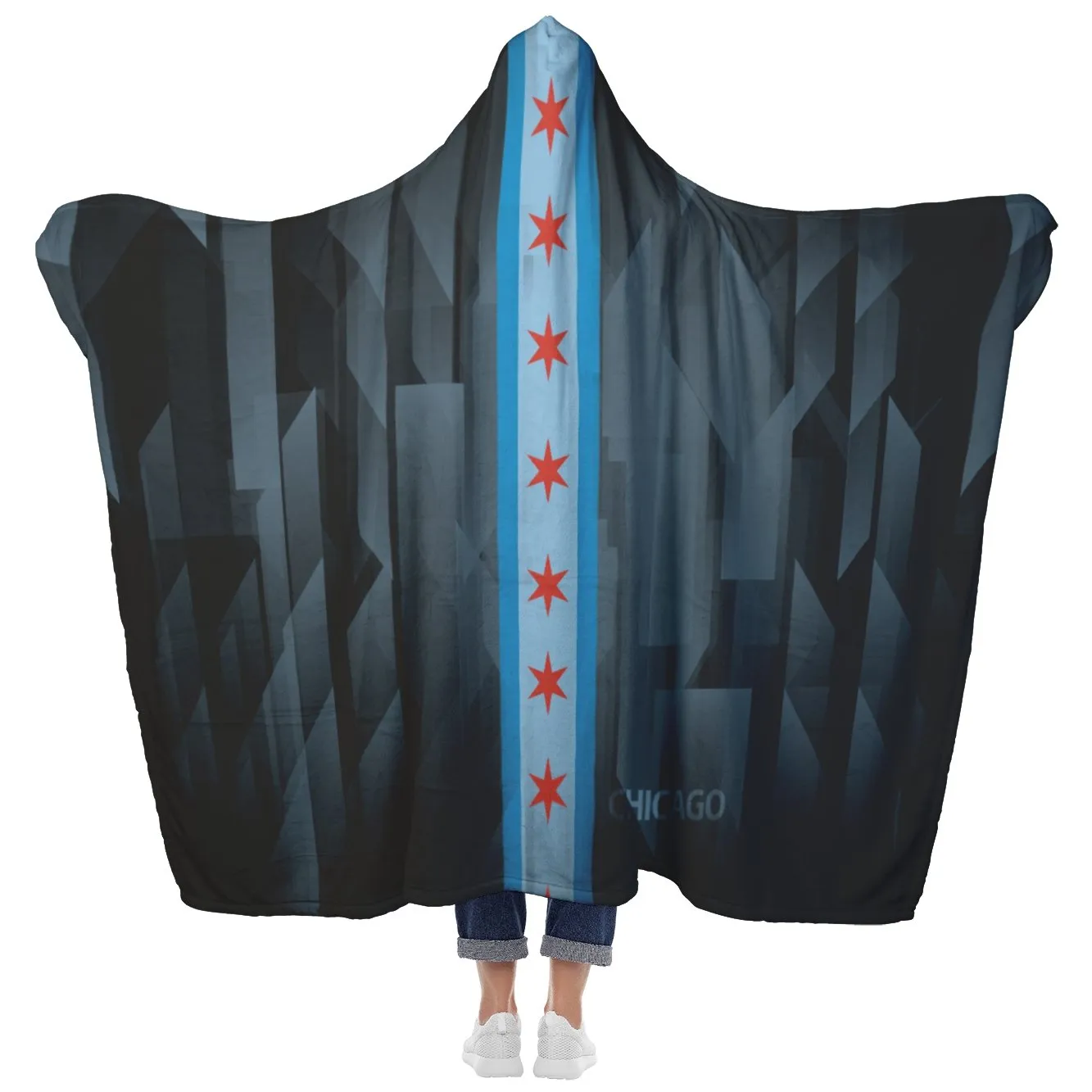 Chicago Reflections - Hooded Blanket