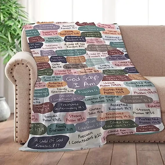 Christianart Blanket, I Can Do All Things Through Christ, Christian Blanket, Bible Verse Blanket, Christmas Gift.