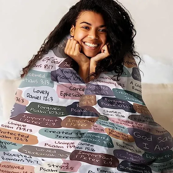 Christianart Blanket, I Can Do All Things Through Christ, Christian Blanket, Bible Verse Blanket, Christmas Gift.
