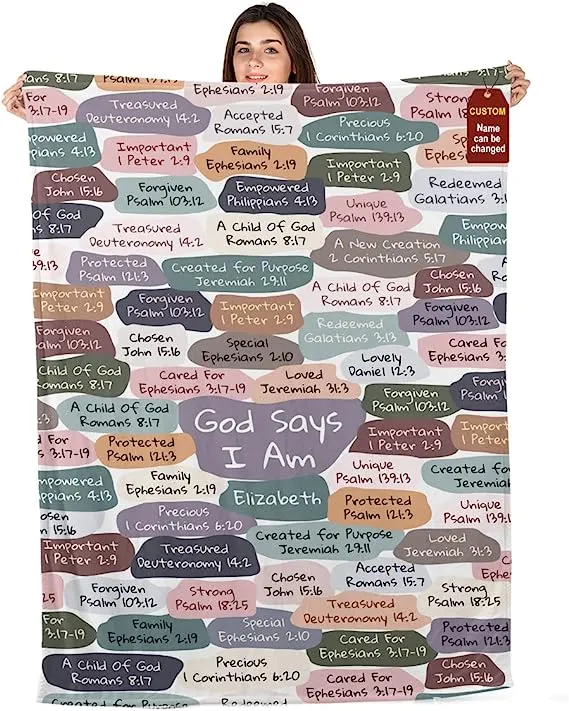 Christianart Blanket, I Can Do All Things Through Christ, Christian Blanket, Bible Verse Blanket, Christmas Gift.