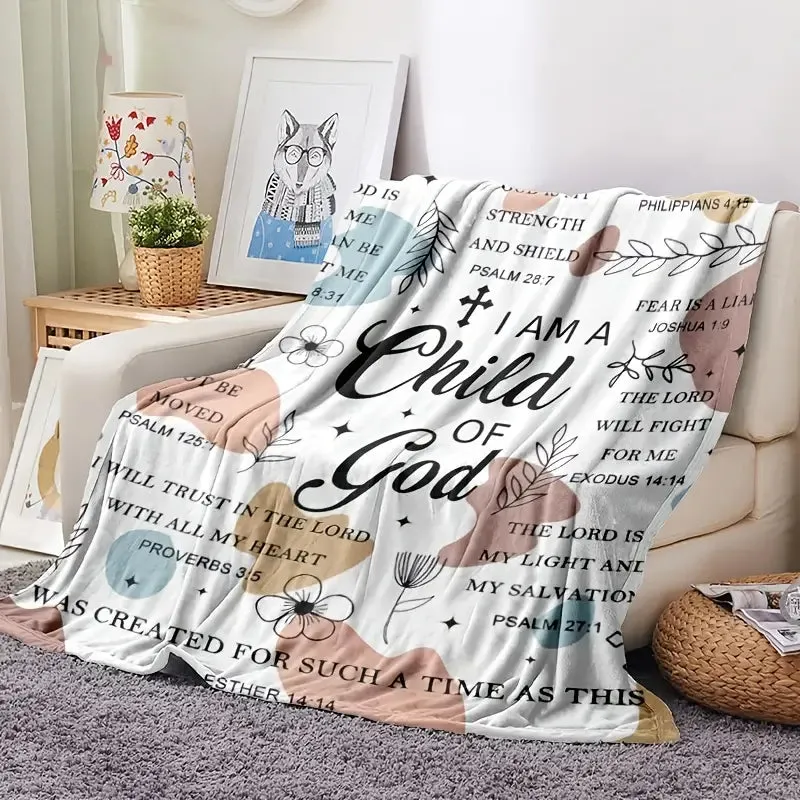 Christianartbag Blanket, I Am God's Child Blanket, Religious Gift, Christian Blanket, Bible Verse Blanket, Personalized Blanket, Christmas Gift, CAB01240923.