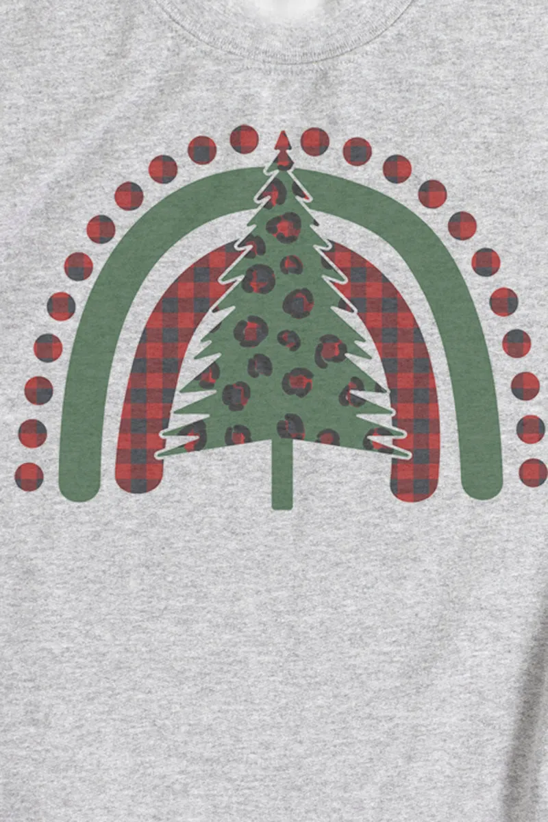Christmas Rainbow Ecosmart Crewneck Sweatshirt