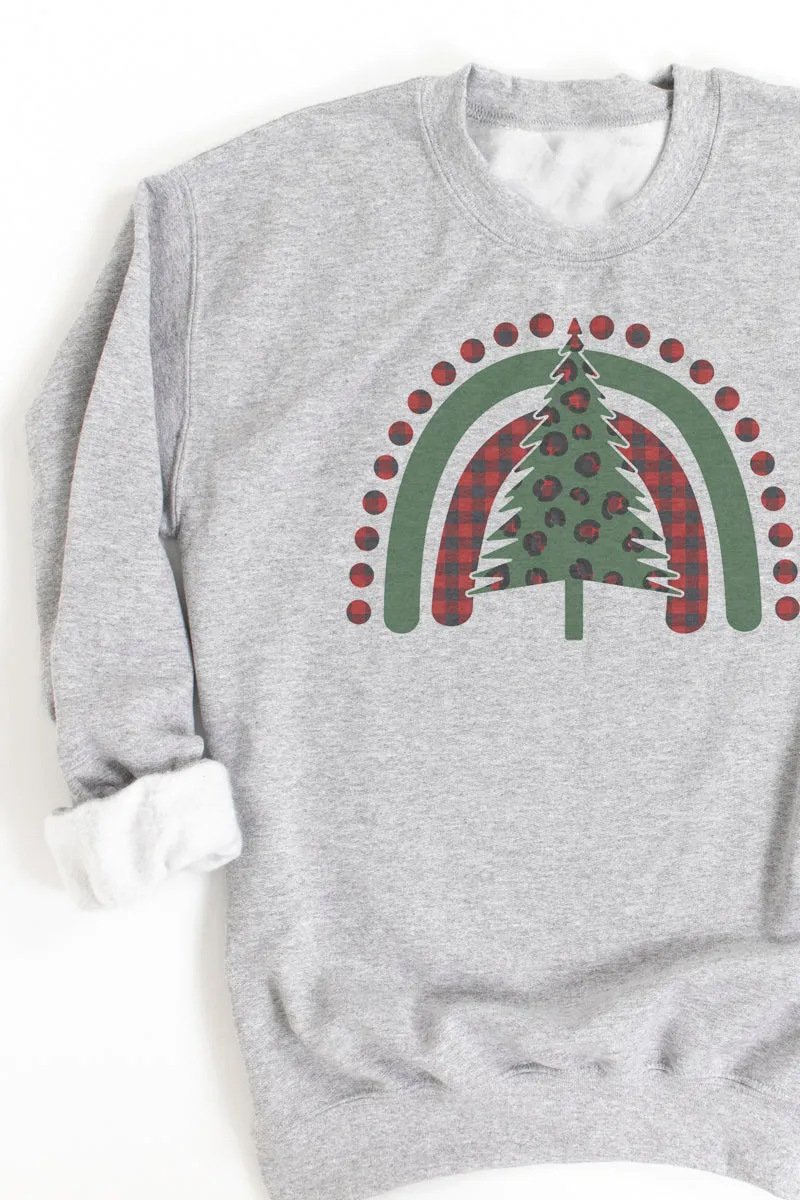 Christmas Rainbow Ecosmart Crewneck Sweatshirt