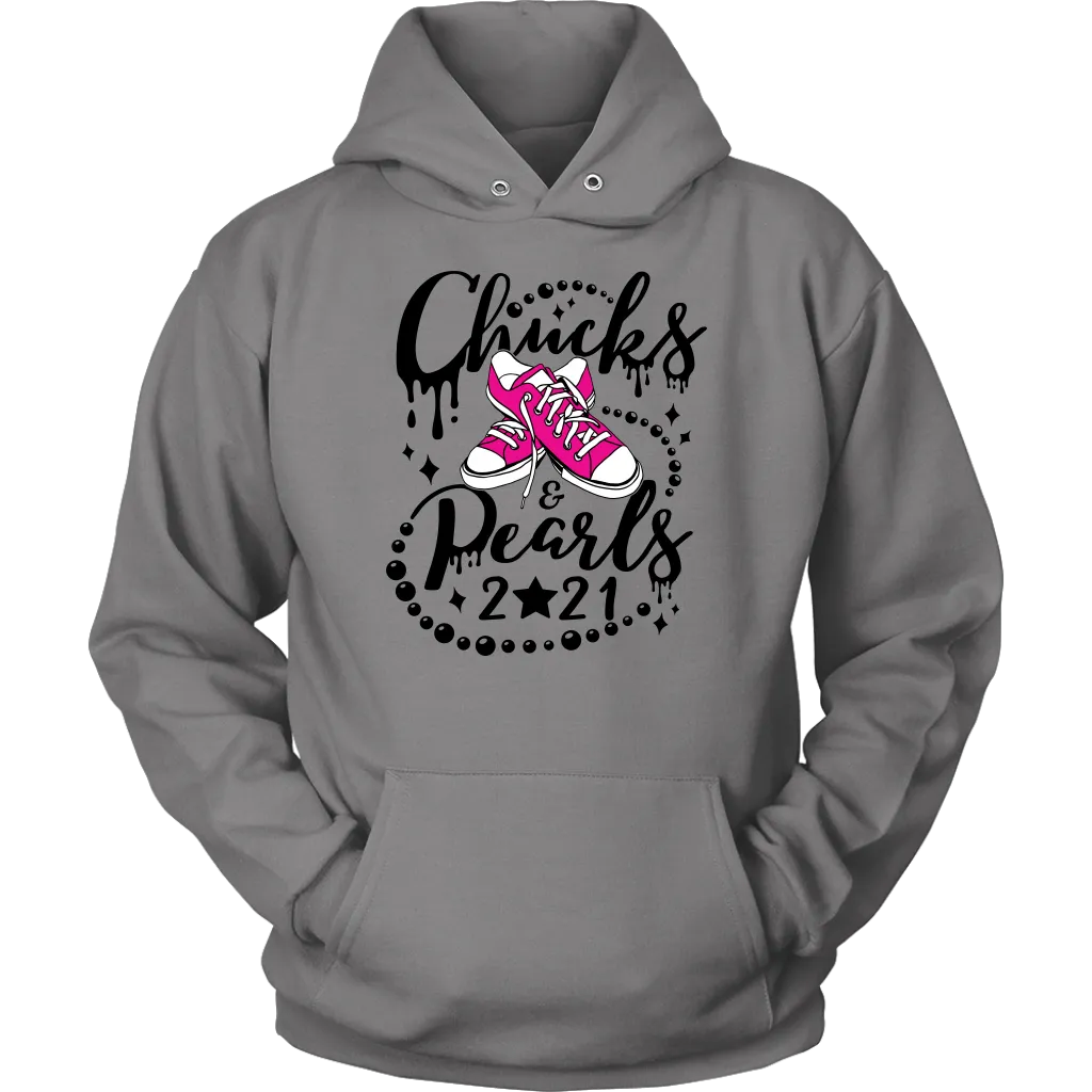 Chucks & Pearls Hooded Sweatshirt, Kamala, Vice President