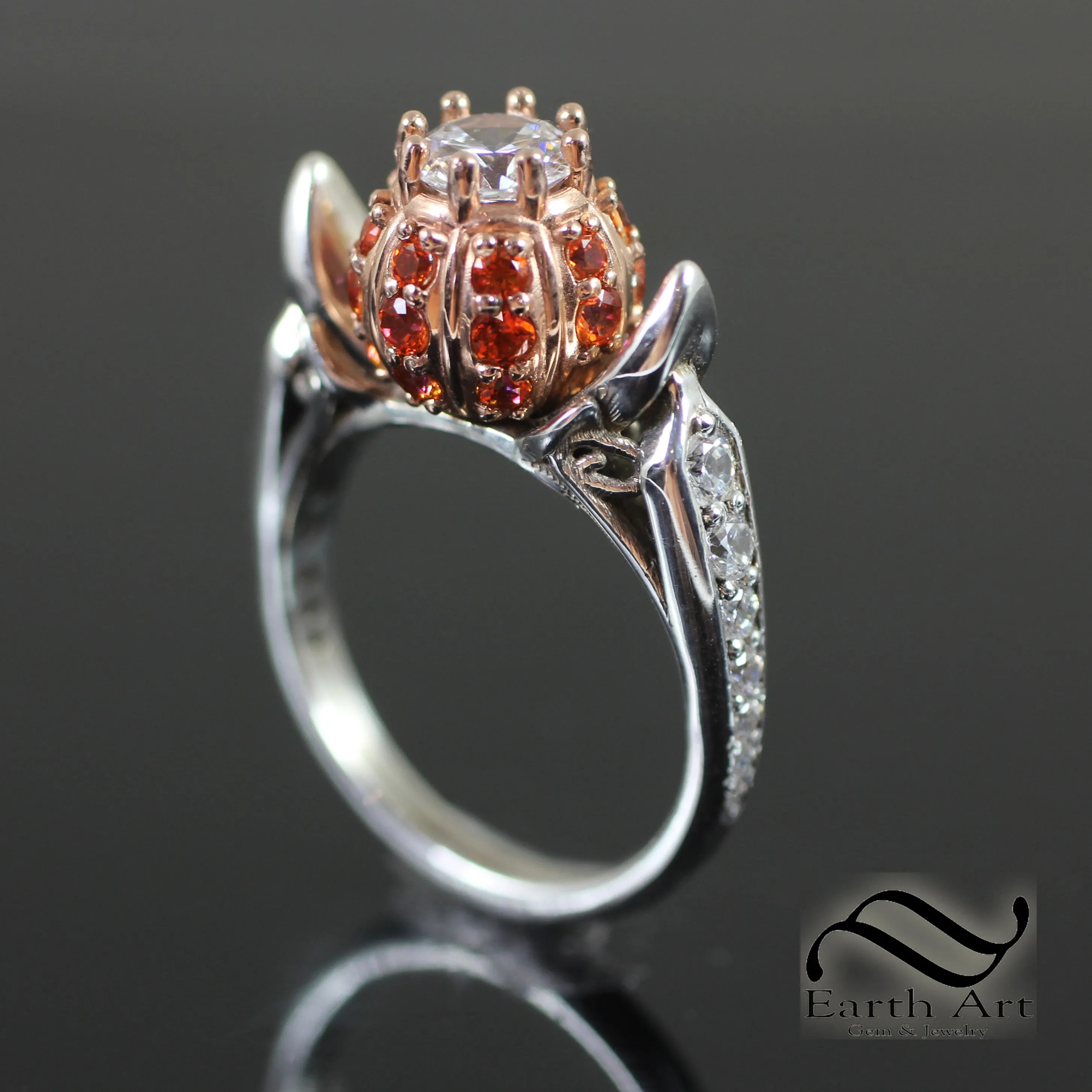 Cinderella Pumpkin Ring Sterling and Rose gold