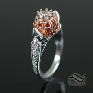 Cinderella Pumpkin Ring Sterling and Rose gold