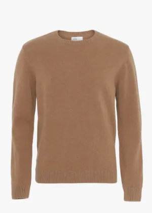Classic Merino Wool Crew in Sahara Camel