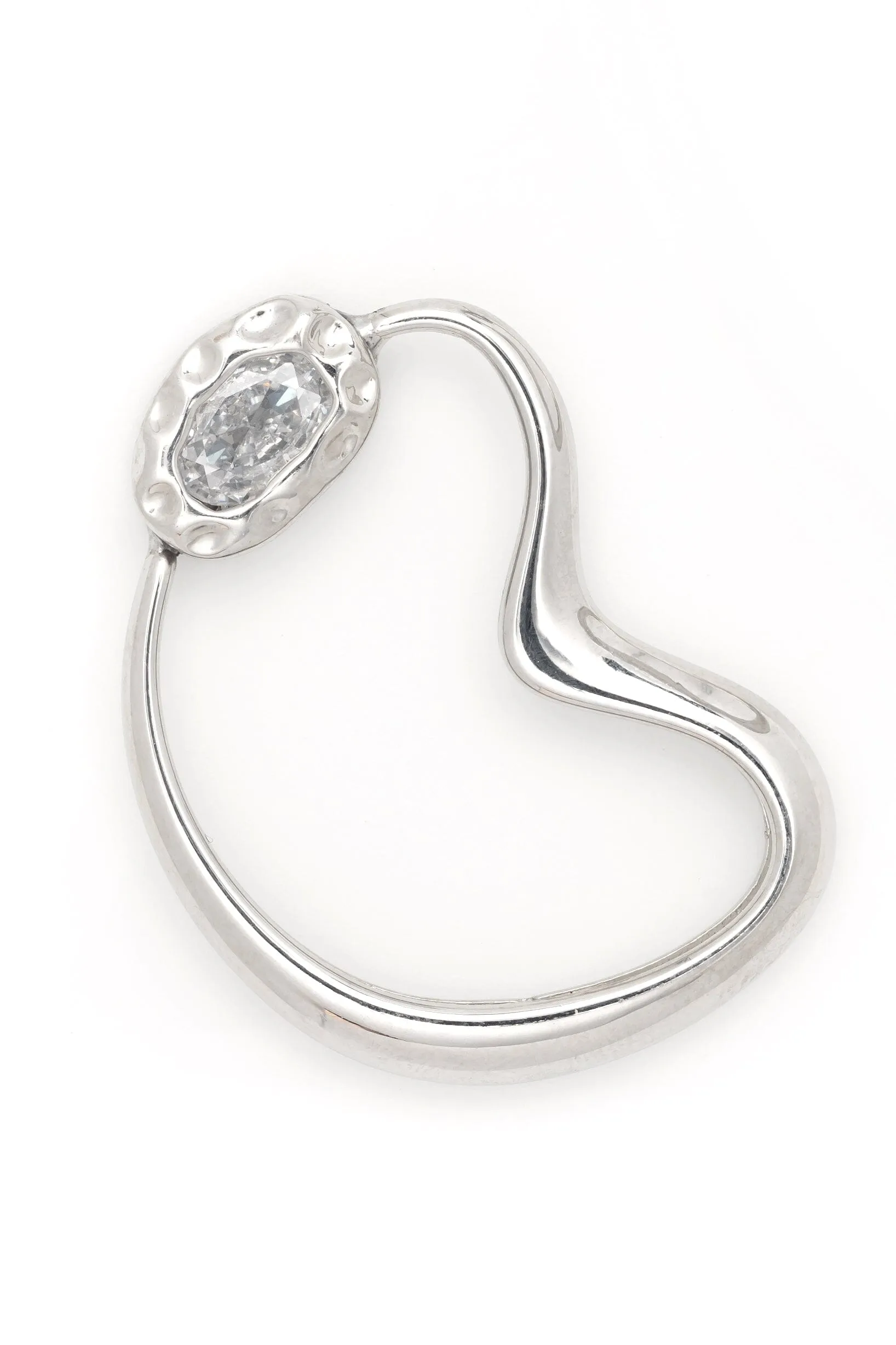 Clear Crystal Curved Earrings