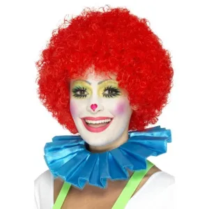 Clown Neck Ruffle Blue