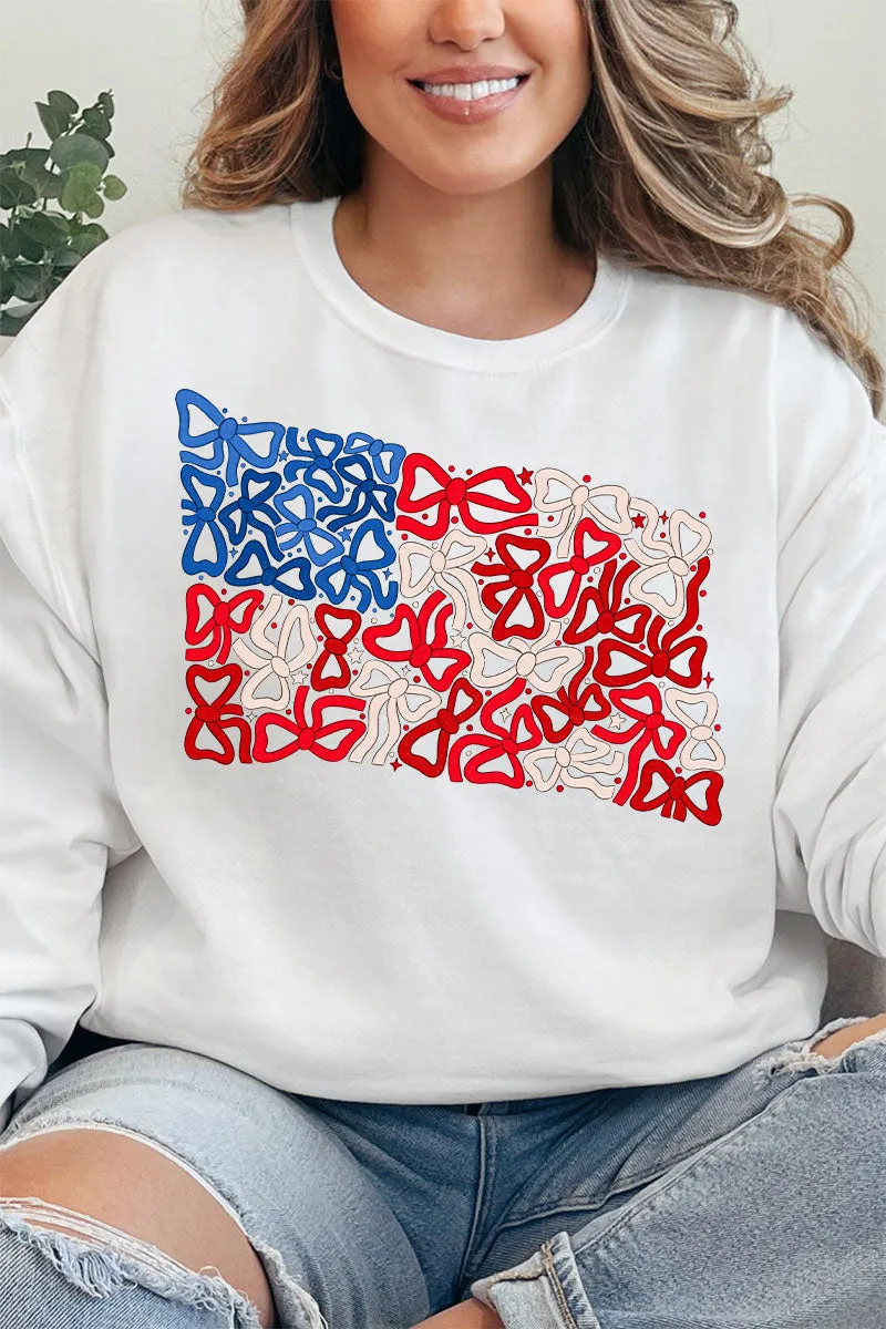 Coquette Collage American Flag Unisex NuBlend Crew Sweatshirt