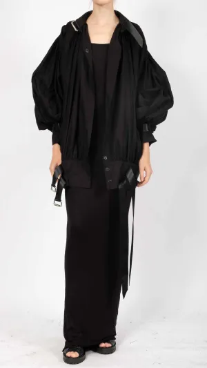 Cotton Jacket with Balloon Sleeves