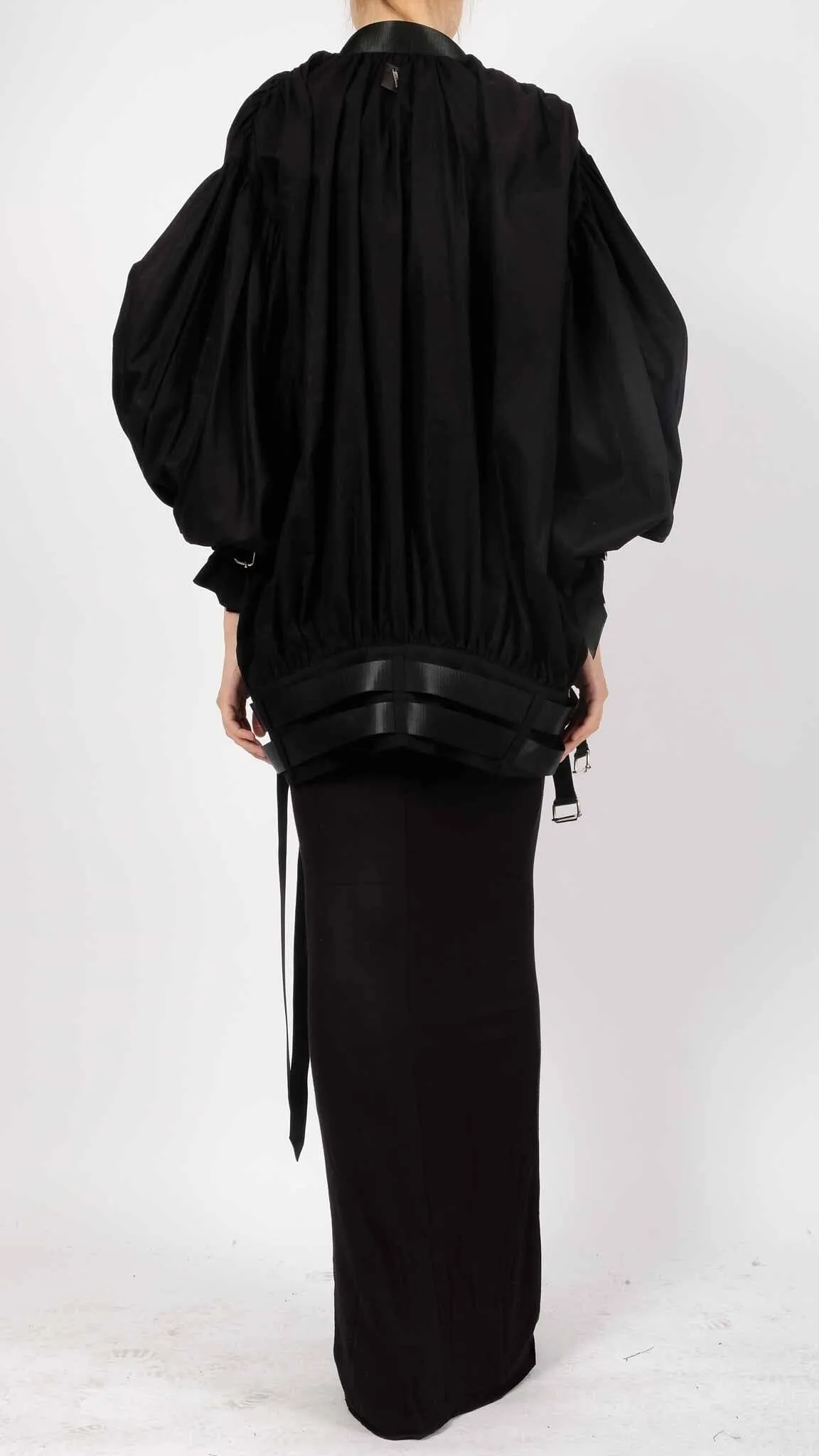 Cotton Jacket with Balloon Sleeves
