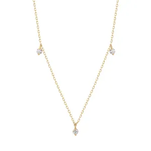 CRESSIDA | Floating Triple Diamond Necklace