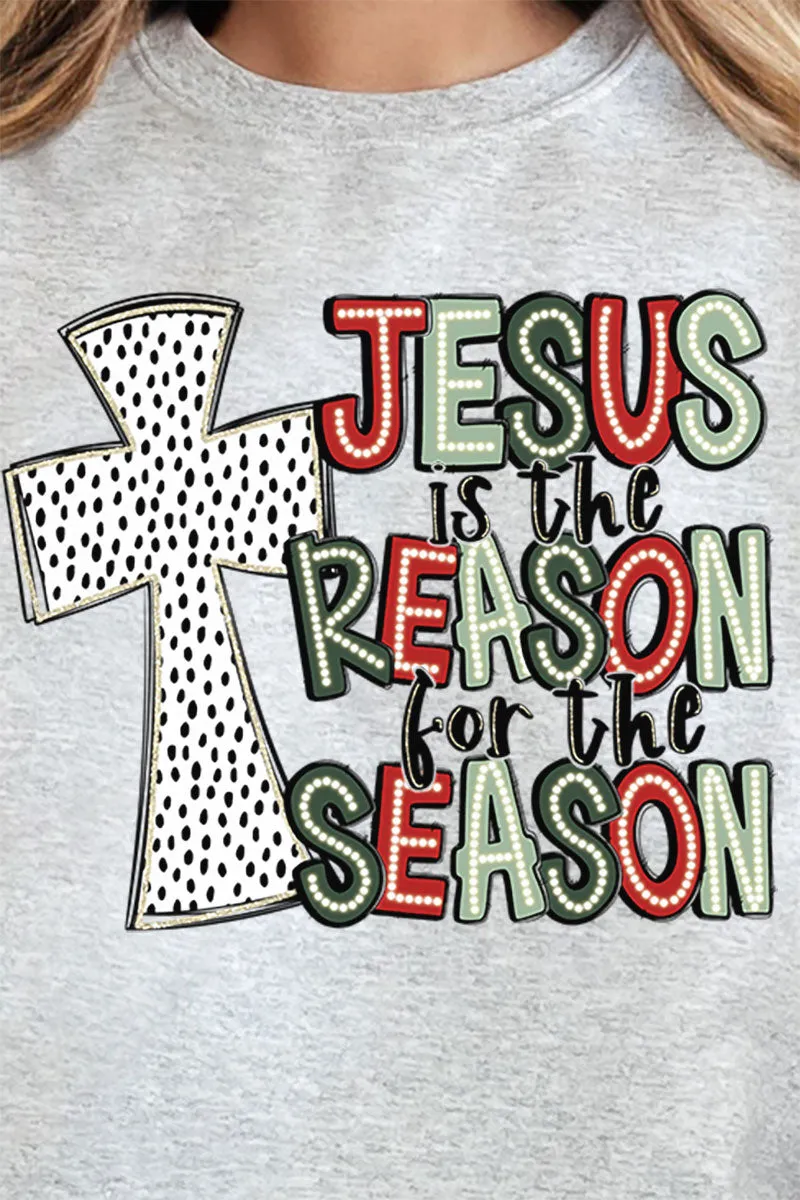 Cross Jesus Is The Reason For The Season Unisex NuBlend Crew Sweatshirt