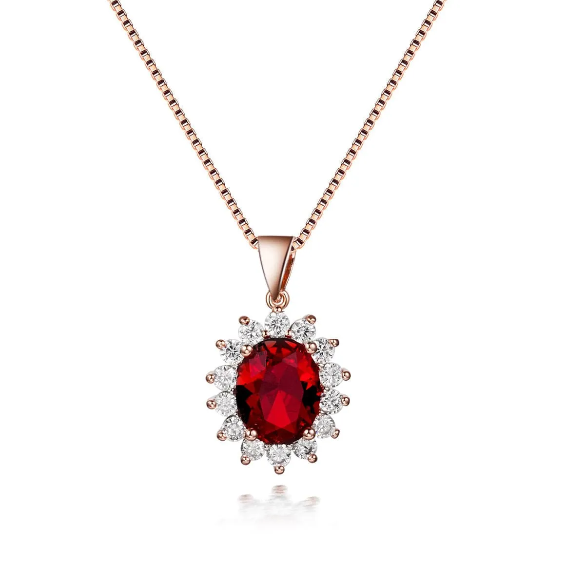 Cubic Zirconia & 18K Rose Gold-Plated Floral Pendant Necklace