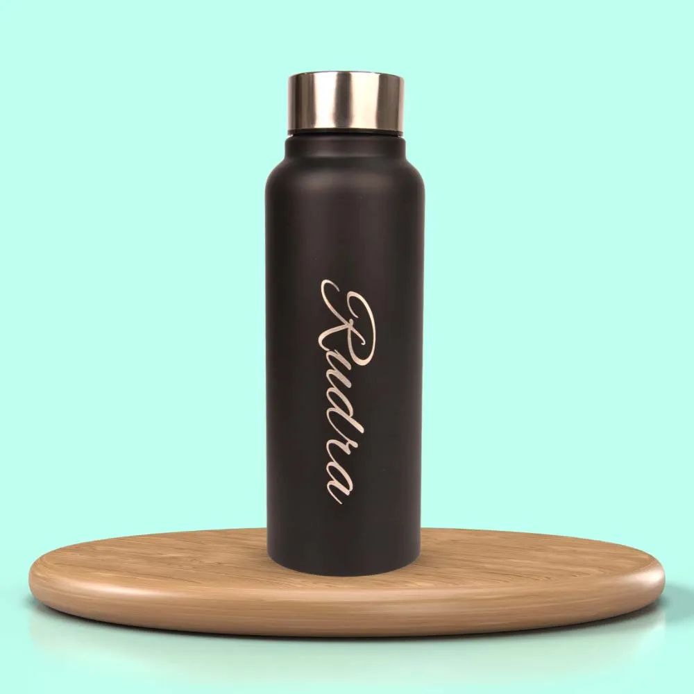 Customized Water Bottle for Unisex - Black