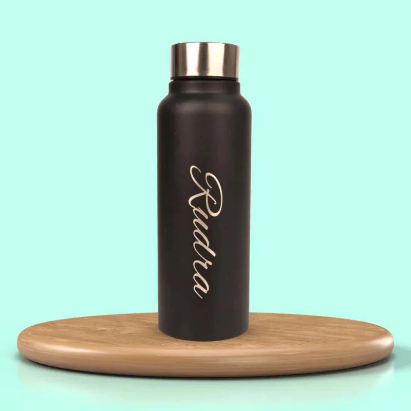 Customized Water Bottle for Unisex - Black