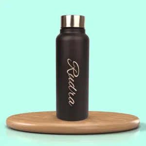 Customized Water Bottle for Unisex - Black