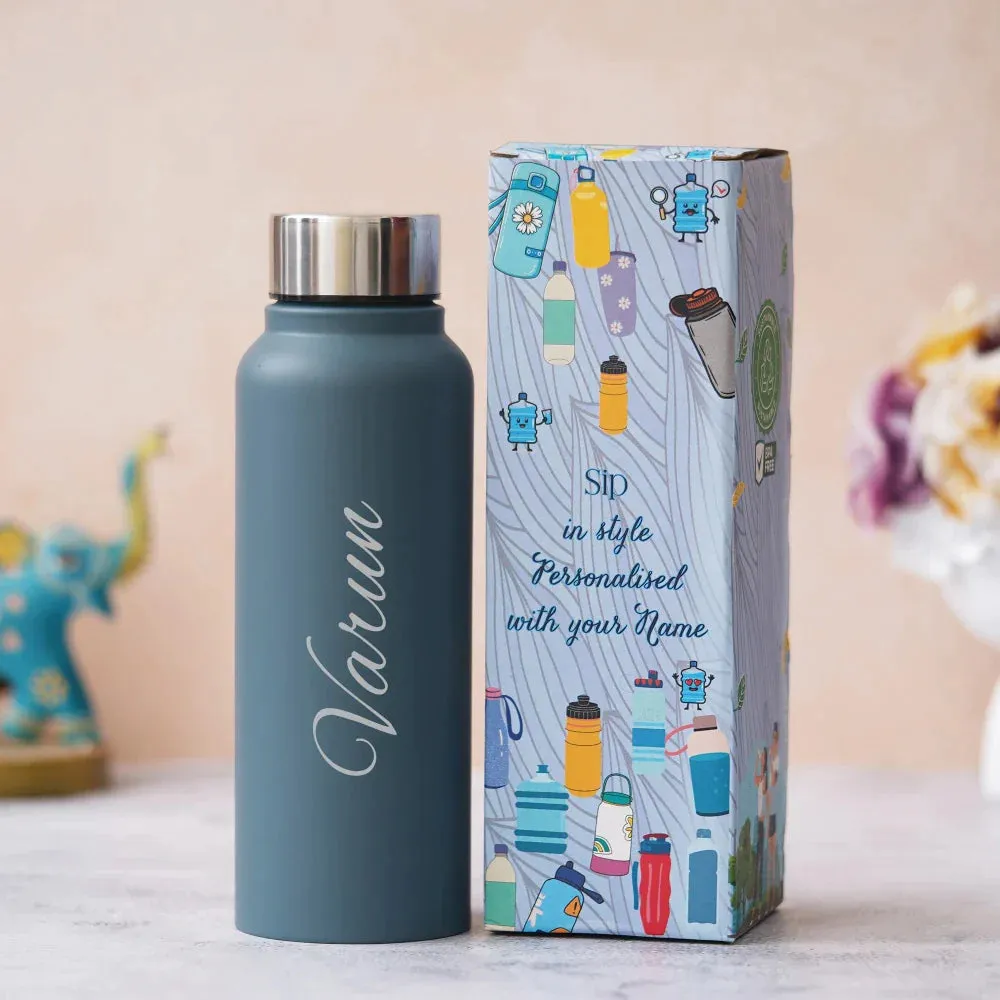 Customized Water Bottle for Unisex - Grey