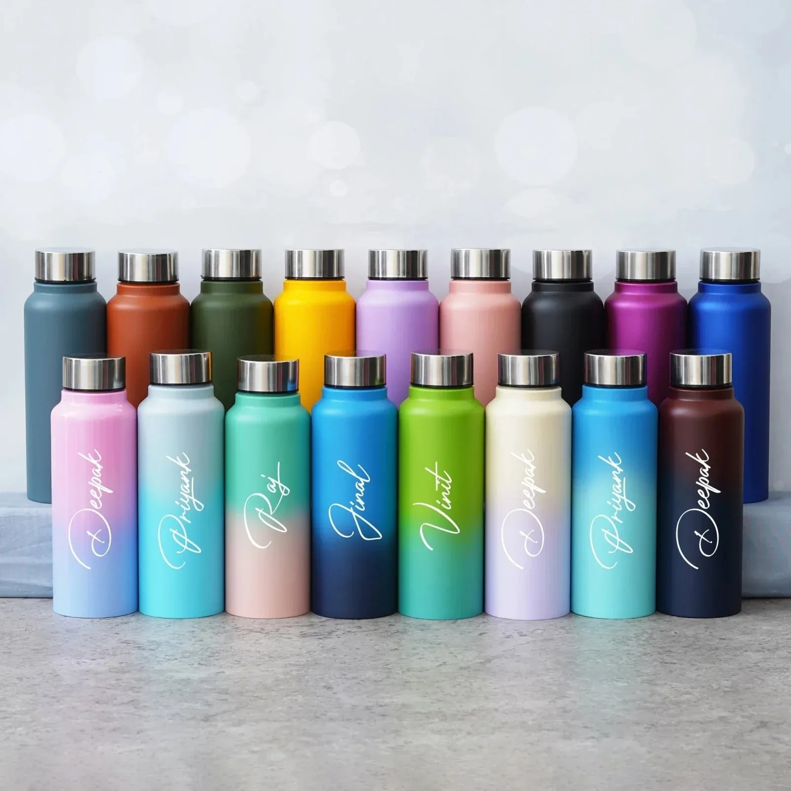 Customized Water Bottle for Unisex - Grey