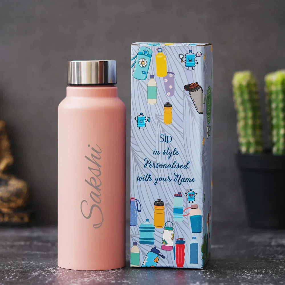 Customized Water Bottle for Unisex - Peach