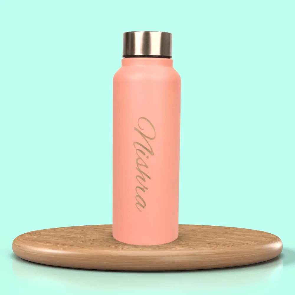 Customized Water Bottle for Unisex - Peach