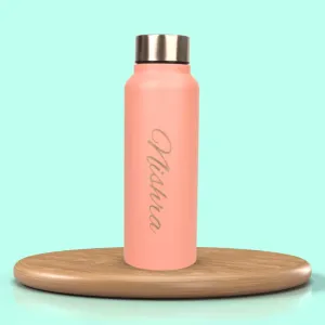 Customized Water Bottle for Unisex - Peach