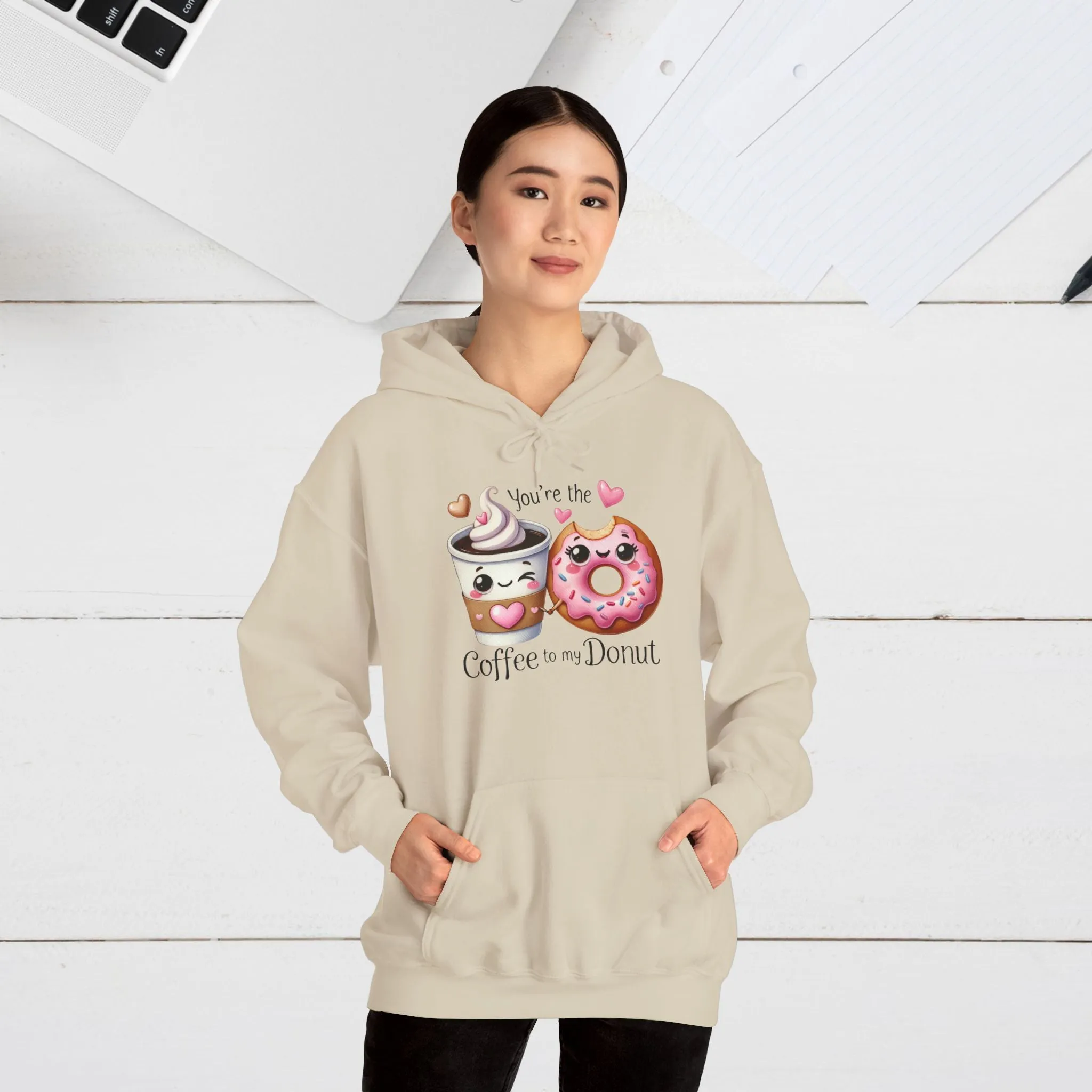 Cute Coffee & Donut Hoodie - You're the Coffee to My Donut Sweatshirt